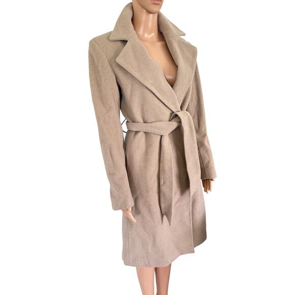 VTG Weather Tamer Wool Cashmere Wrap Coat 8 Midi Quite Lux Overcoat Classic Chic - Picture 2 of 6